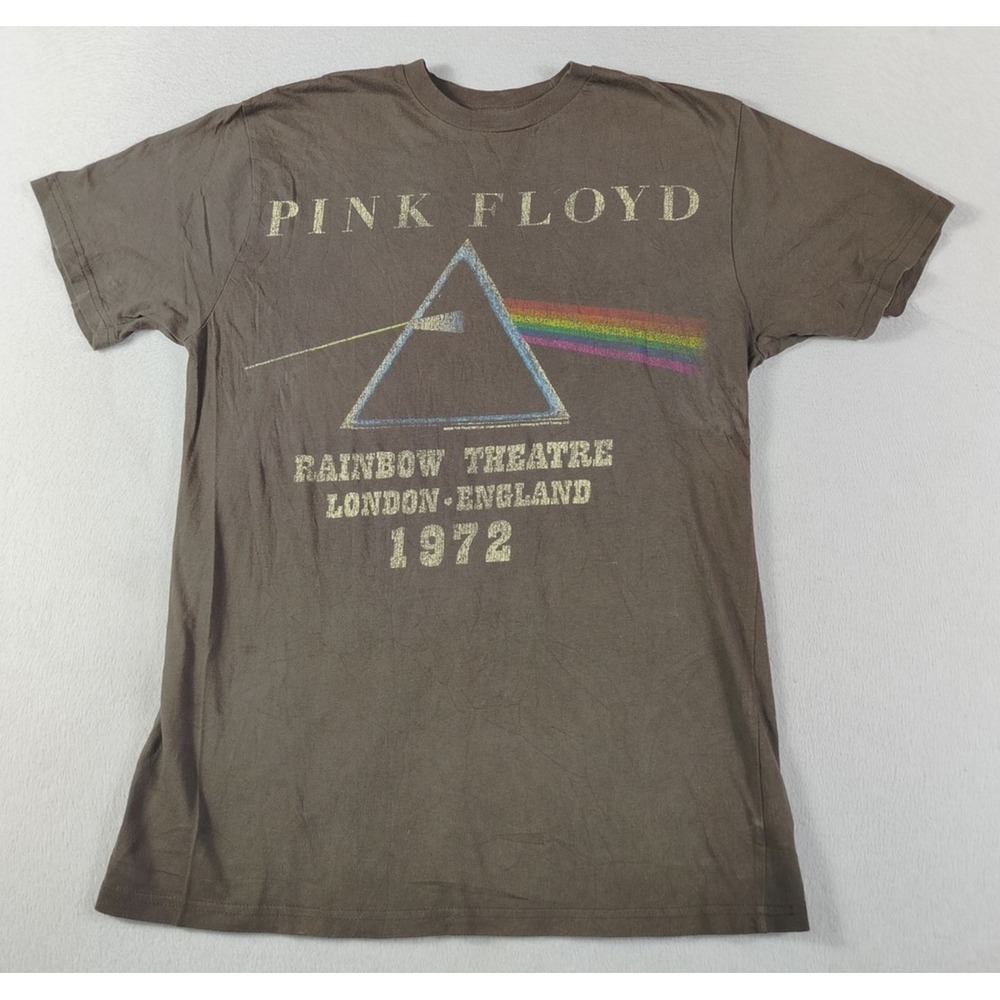 Pink‎ Floyd Anthill Rockware Shirt Mens Medium Brown Rainbow Theatre 1972 Rocker